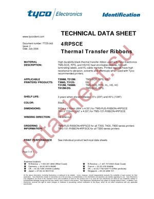 TMS-RJS-RIBBON-4RPSCE datasheet  